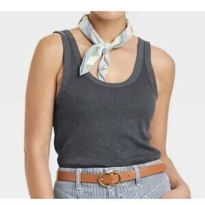 Universal Thread Ribbed TankTop Steel Gray Women's Size Small NWT